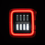 2018-2023 Wrangler JL Nova-Series Prismatic LED Tail Lights Alpha-Black - View 5 | Dirty Garage