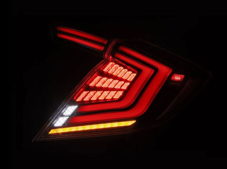 2016-2021 Civic Hatchback Type-R FK8 Nova-Series LED Tail Lights Alpha Black - View 7 | Dirty Garage