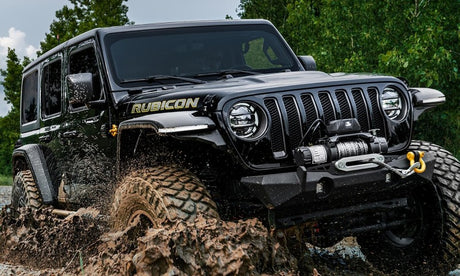2018-2021 Wrangler JL 2-Door & 4-Door Black Flat Style Flares 4-Piece - View 10 | Dirty Garage