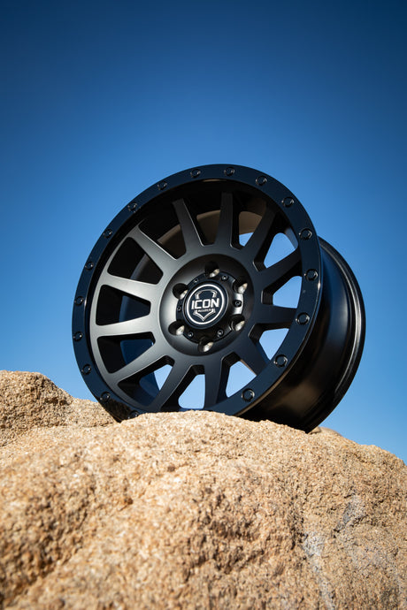 ICON Compression 18x9 6x5.5 25mm Offset 6in BS 95.1mm Bore Double Black Wheel - View 4 | Dirty Garage