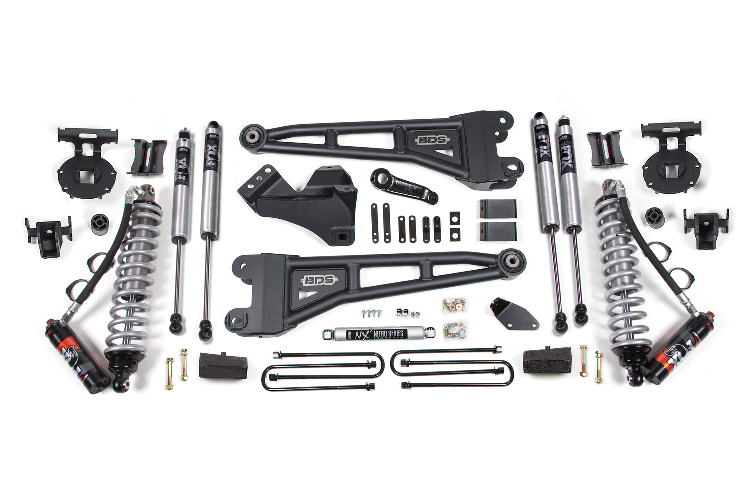 2008-2010 F-250/F-350 4" Radius Arm 3" Rear Lift Fox 2.5 PE | Dirty Garage