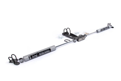 2007-2018 Jeep Dual Steering Stabilizer w/ NX2 Shocks - View 2 | Dirty Garage