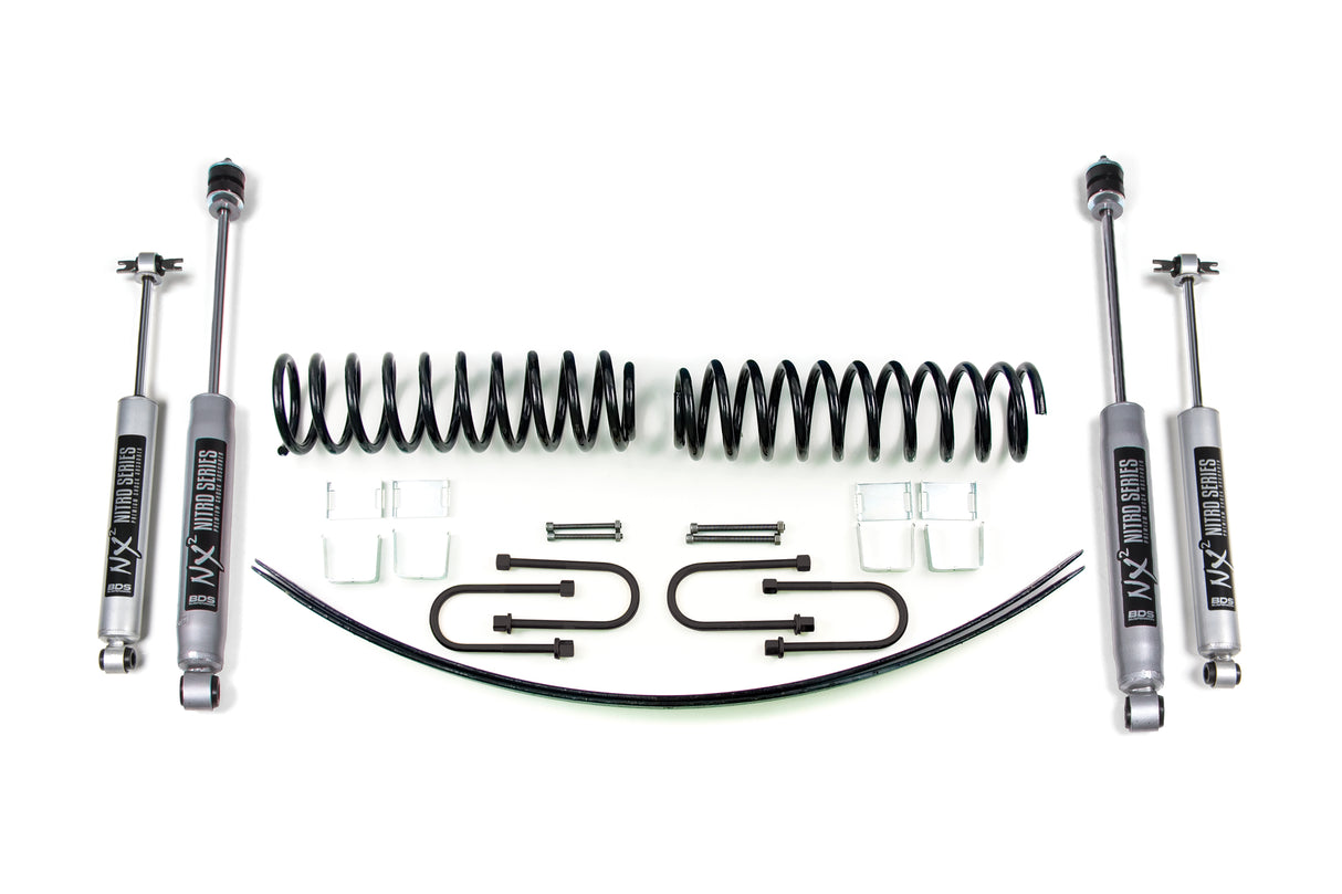 1984-2001 XJ 2WD/4WD 2” Add-A-Leaf w/ 8.25 Axle (BDS428FS)