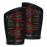 2016-2023 Tacoma Luxx-Series LED Tail Lights Black Red with Activation Light Sequential Signal - View 2 | Dirty Garage