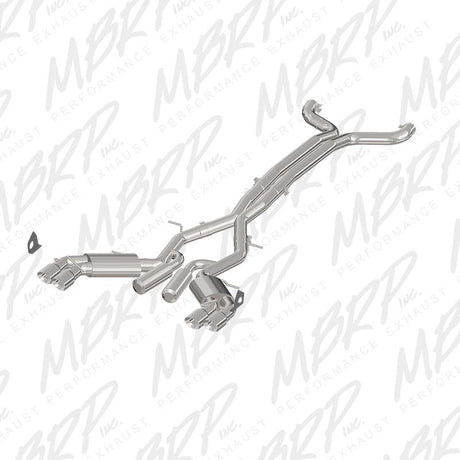 2016-2024 GM Camaro SS 6.2L 3" Dual Cat-Back Quad Tip Exhaust Street Version with SS T409 Tips - View 4 | Dirty Garage