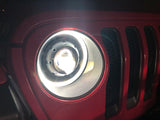 2018-2024 Wrangler JL Oculus Bi-LED Projector Headlights Graphite Metallic 5500K - View 3 | Dirty Garage