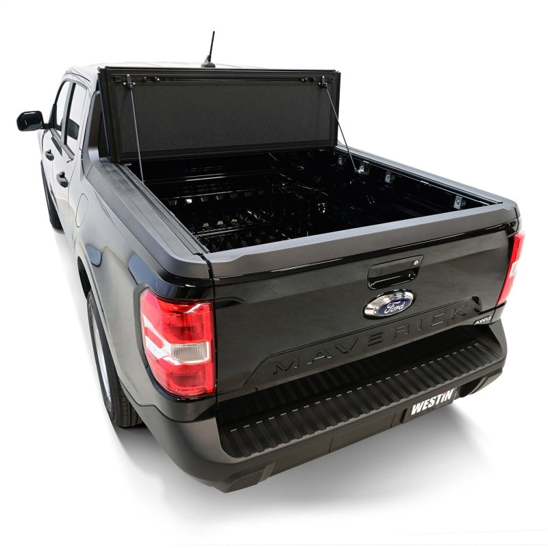 Westin 22-26 Ford Maverick 4WD 4ft. 6in. Bed Hard Tri-Fold Tonneau Cover - Black - View 10 | Dirty Garage