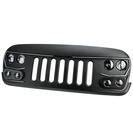 2007-2018 JK Wrangler VECTOR Series Full LED Grille - View 5 | Dirty Garage