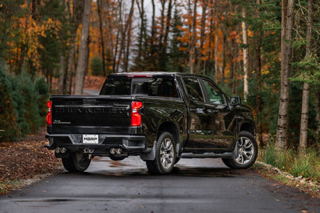 2019-2021 GM 2.5 Dual Split Rear Cat Back Quad Carbon Fiber Tips - View 5 | Dirty Garage
