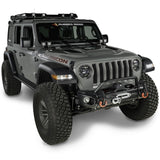 Rugged Ridge 18-20 Jeep Wrangler JL/JT Arcus Front Bumper Set w/ Overrider - View 3 | Dirty Garage