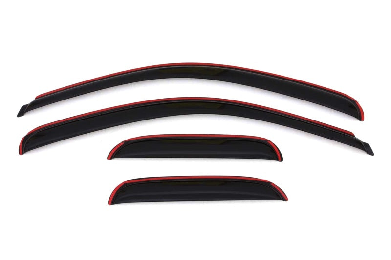2007-2013 GM 1500 Ext Cab Smoke Ventvisor Front Rear Window Deflectors 4-Piece - View 8 | Dirty Garage