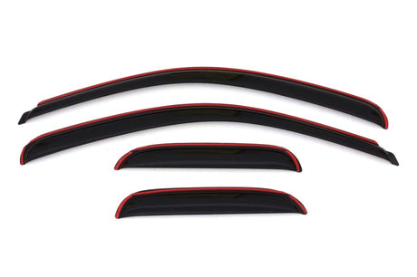 2007-2013 GM 1500 Ext Cab Smoke Ventvisor Front Rear Window Deflectors 4-Piece - View 8 | Dirty Garage