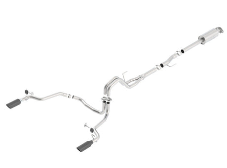 Borla 15-16 Ford F150 3.5L EcoBoost Ext. Cab Black Chrome CB Exhaust ATAK Single Split Rear Exit - View 2 | Dirty Garage