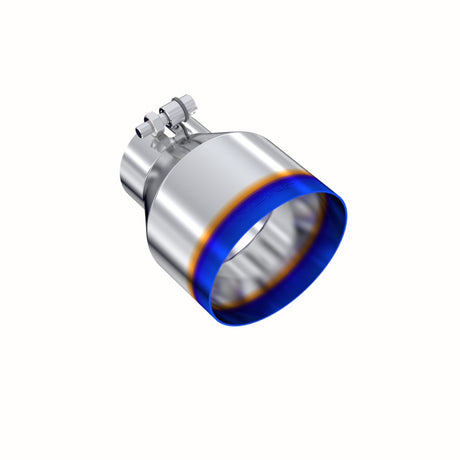 Universal T304 Stainless Steel Burnt End Angle Cut Exhaust Tip 3" ID 5" OD 6.5" Length | Dirty Garage