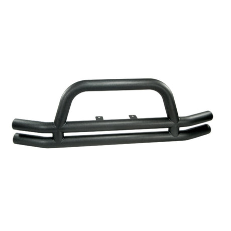 Rugged Ridge 3-In Dbl Tube Front Bumper Black 76-06 CJ &Jeep Wrangler - View 2 | Dirty Garage