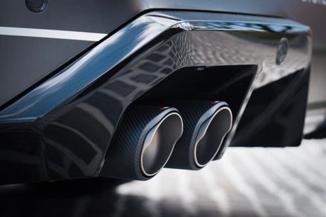 2024+ BMW M5 Round Carbon Fiber Tail Pipe Set - View 2 | Dirty Garage