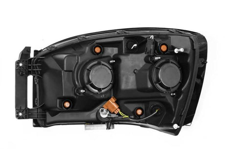 2006-2008 Ram HD Pro-Series Projector Chrome Headlights Sequential Signal DRL - View 4 | Dirty Garage