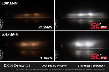 Universal H4 White SL2 Pro LED Bulbs - View 3 | Dirty Garage