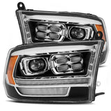 2009-2018 Ram HD Luxx-Series LED Projector Black Headlights Active Light DRL - View 5 | Dirty Garage