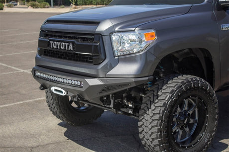 2014-2021 Tundra Stealth Fighter Front Bumper w/ Winch Mount Sensors - View 4 | Dirty Garage