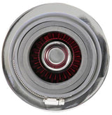 Universal Air Filter Chrome Round Tapered Red - 4in Flange ID x 1.125in Flange Length x 5.5in H - View 6 | Dirty Garage