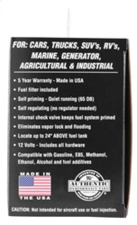 Universal Performance Electric Fuel Pump 1-2 PSI - View 14 | Dirty Garage