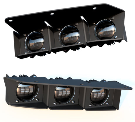 2021-2022 Bronco Triple LED Fog Light Kit White - View 2 | Dirty Garage