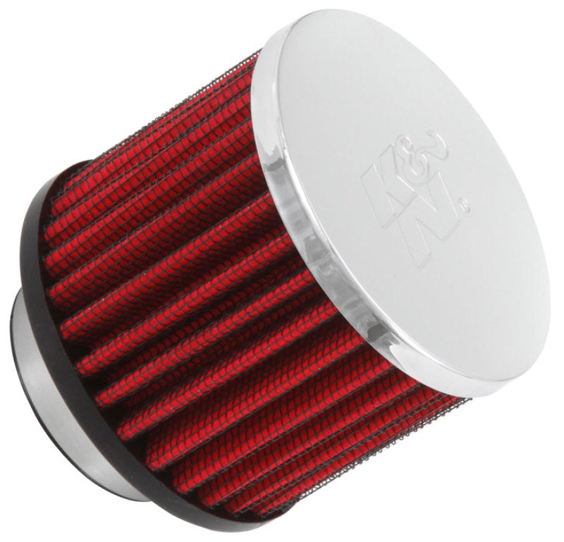 Universal 1.5in Flange ID x 3in OD x 2.5in H Chrome Finish Rubber Base Crankcase Vent Filter - View 5 | Dirty Garage