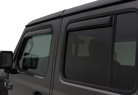 2018 Wrangler Unlimited Ventvisor In-Channel Window Deflectors Smoke - View 2 | Dirty Garage