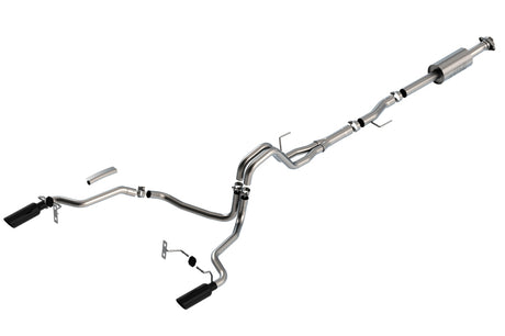 Borla F-150 2021 2.7L/3.5L 4dr CC SB EC STB Lar/KingR/Plnum/LTD 3/2.25 SRE CB S-Type BLK CHR Tips | Dirty Garage