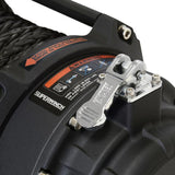 Universal 18k 12V DC Tiger Shark 18000SR Winch w/ Black Synthetic Rope - View 5 | Dirty Garage