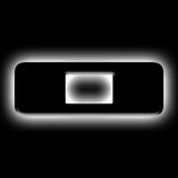 Universal Illuminated LED O Letter Badge Matte Black Surface - View 2 | Dirty Garage