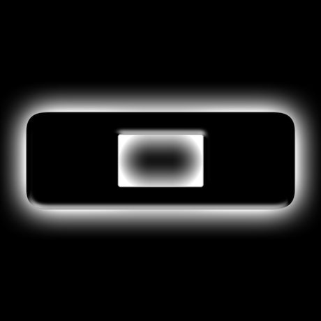 Universal Illuminated LED O Letter Badge Matte Black Surface - View 2 | Dirty Garage