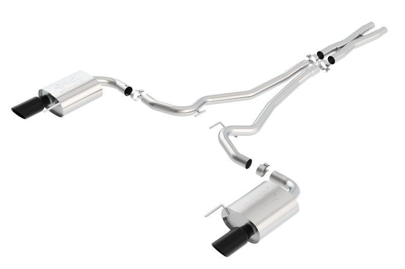 Borla Atak S Cat-Back 15-17 Ford Mustang GT 5.0L V8 MT/AT 2.5in pipe 4in tip (Black Chrome) - View 4 | Dirty Garage