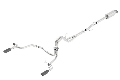 Borla 15-16 Ford F150 3.5L EcoBoost Ext. Cab Black Chrome CB Exhaust ATAK Single Split Rear Exit - View 3 | Dirty Garage