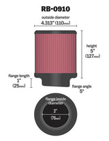 Universal Rubber Filter 3 inch 5 Degree FLG 4 1/2 inch OD 5 inch Height - View 18 | Dirty Garage