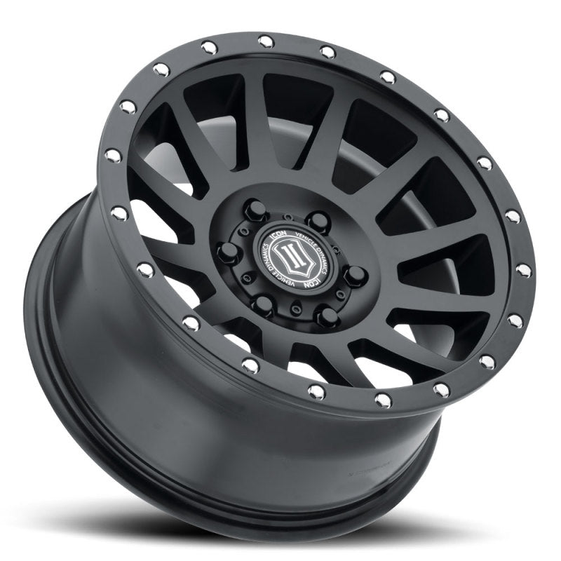Universal Compression 17x8.5 6x5.5 0mm Offset 4.75" BS 106.1mm Bore Satin Black Wheel - View 3 | Dirty Garage
