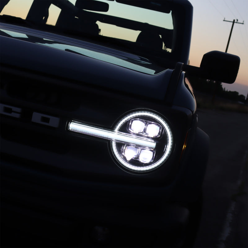 2021-2025 Bronco Nova-Series LED Projector Black Headlights - View 15 | Dirty Garage