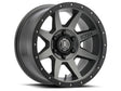 Universal Rebound 17x8.5 5x5 -6mm Offset 4.5" BS 71.5mm Bore Titanium Wheel | Dirty Garage