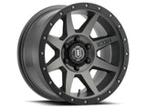 Universal Rebound 17x8.5 5x5 -6mm Offset 4.5" BS 71.5mm Bore Titanium Wheel | Dirty Garage