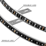 Universal LED Illuminated Wheel Rings Double LED White - View 12 | Dirty Garage