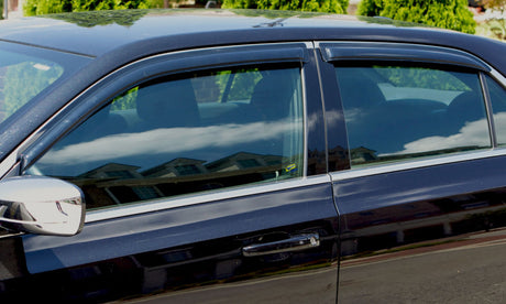2016-2018 Civic Ventvisor Outside Mount Window Deflectors Smoke 4-Piece - View 4 | Dirty Garage