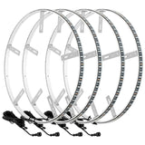 Universal LED Illuminated Wheel Rings Double LED White - View 8 | Dirty Garage