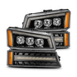 2003-2006 GM Truck Avalanche Black Nova-Series LED Projector Headlights | Dirty Garage