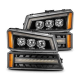 2003-2006 GM Truck Avalanche Black Nova-Series LED Projector Headlights | Dirty Garage
