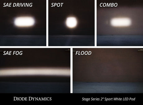Universal Stage Series 2" Sport White Combo Standard ABL LED Pods - View 8 | Dirty Garage
