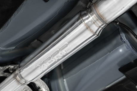 2022-2026 WRX 3" Cat Back Dual Split Rear Quad Carbon Fiber Tips Race Profile Exhaust - View 3 | Dirty Garage