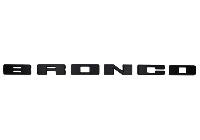 2021+ Bronco Grille Lettering Overlay Kit - Black | Dirty Garage