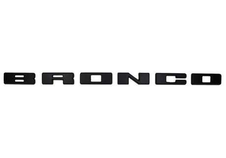 2021+ Bronco Grille Lettering Overlay Kit - Black | Dirty Garage
