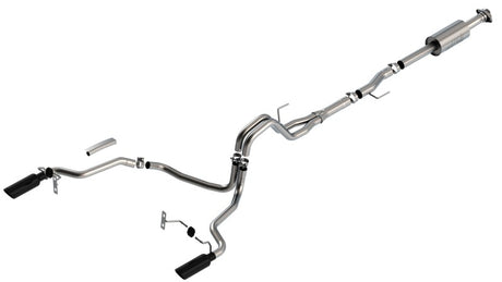 Borla F-150 2021 2.7L/3.5L 4dr CC SB EC STB Lar/KingR/Plnum/LTD 3/2.25 SRE CB S-Type BLK CHR Tips - View 4 | Dirty Garage